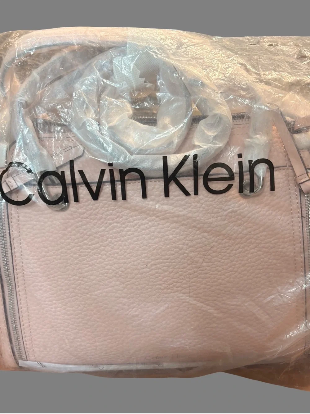 NWT! Calvin Klein Medium Garnet Satchel Crossbody Bag Pink